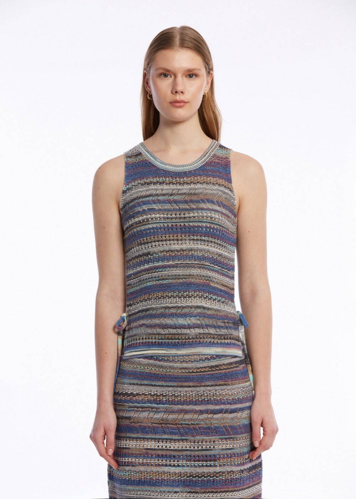 KNITSS - COLOR BLOCK KNIT TOP FESTIVAL