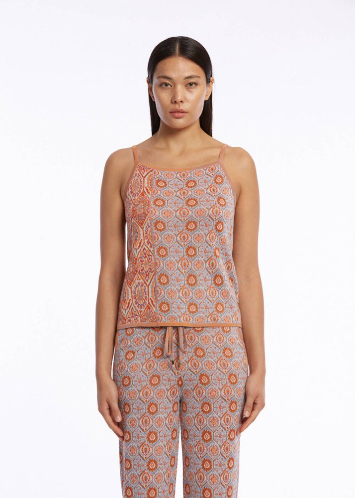 KNITSS - ETHNIC JACQUARD PATTERN KNIT TOPS