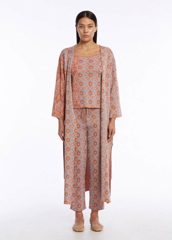 KNITSS - Etnik Jakar Desen Triko Kaftan