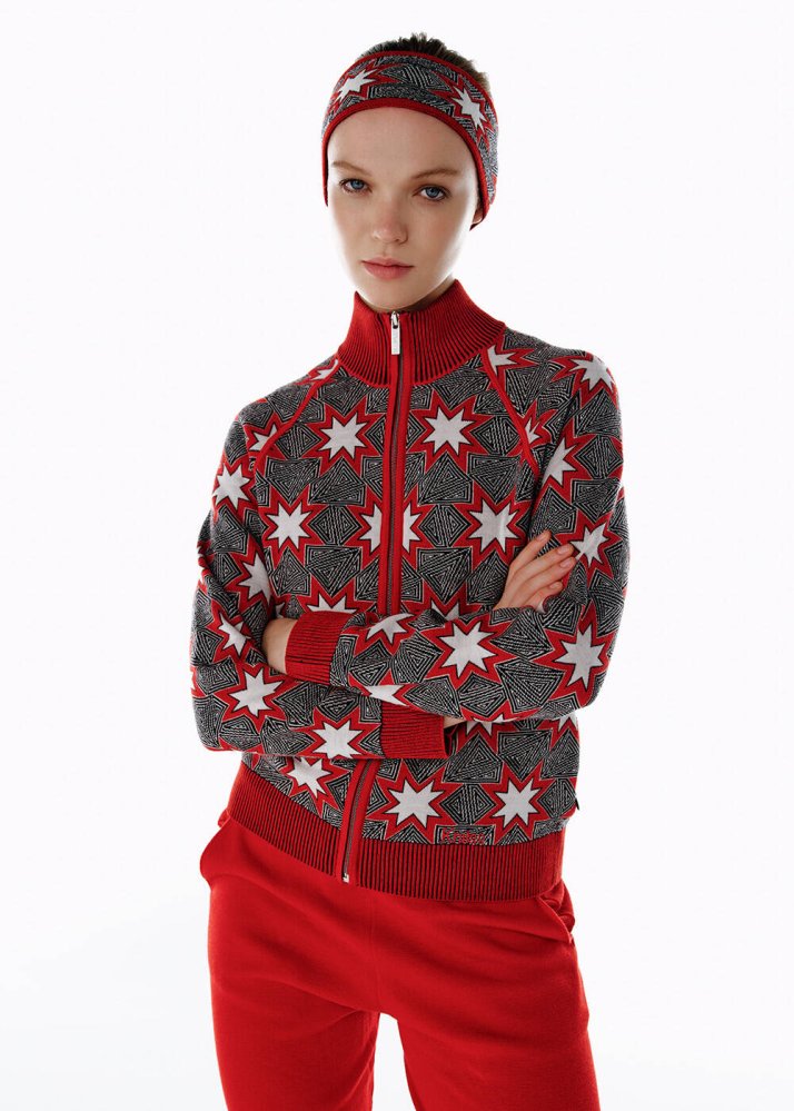 KNITSS - ICONIC APRÈS SKI STAR PATTERNED HEADBAND BLACK