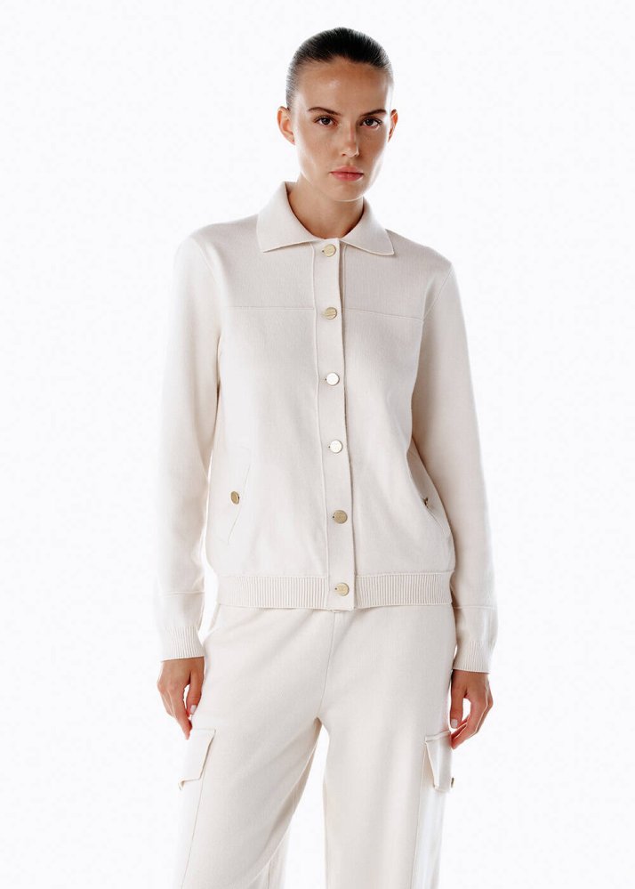 KNITSS - JEWEL BUTTONS CLOUD KNIT SPORTS JACKET