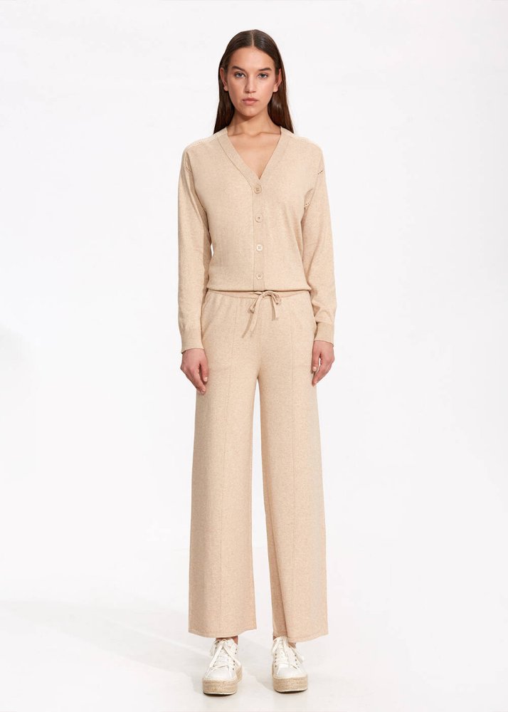 KNITSS - Kaşmir Karışımlı Bej Triko Pantolon