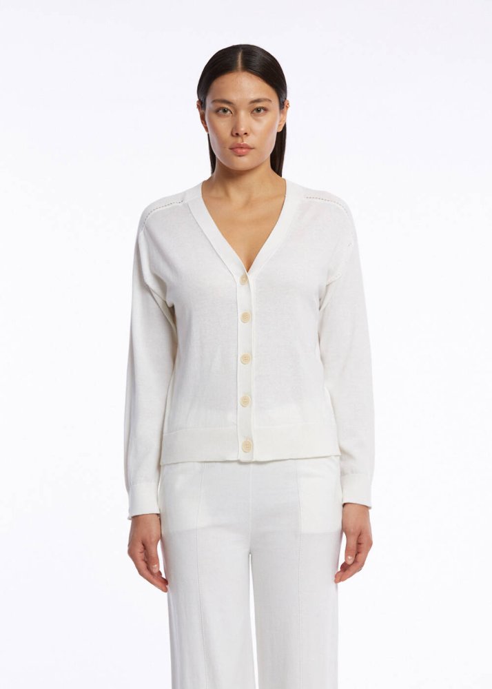 KNITSS - Kaşmir Karışımlı Ekru Triko Hırka