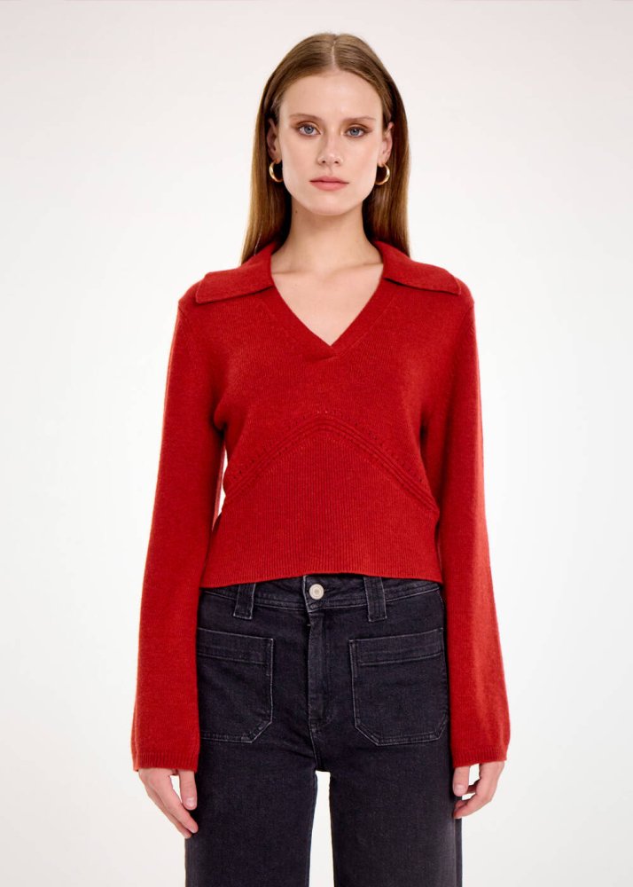 KNITSS - Kaşmir Karışımlı Kiremit Triko