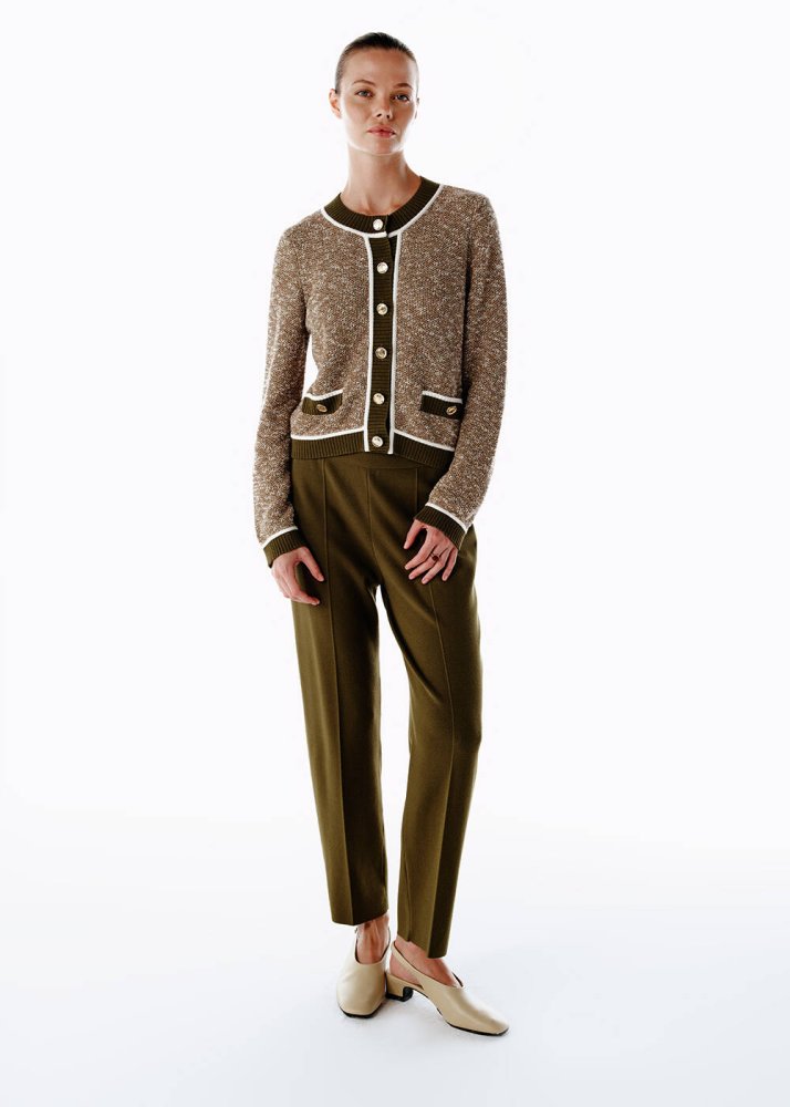 KNITSS - KNIT PANTS HERB GREEN