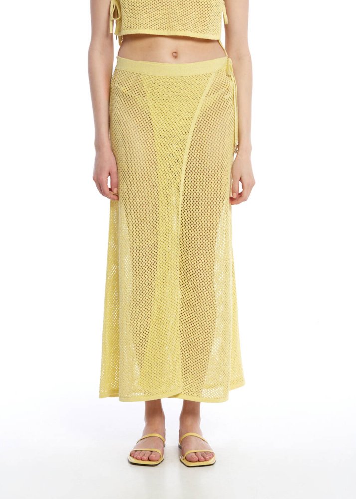 KNITSS - LEMON BEACHWEAR KNIT SKIRT