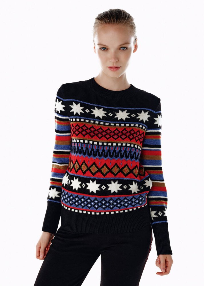 KNITSS - MERINO WOOL BLEND FAIR ISLE PATTERNED SWEATER