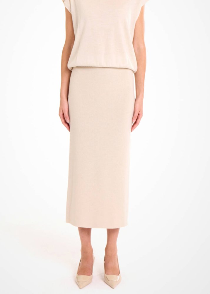 KNITSS - MERINO WOOL BLEND PANNA KNIT SKIRT