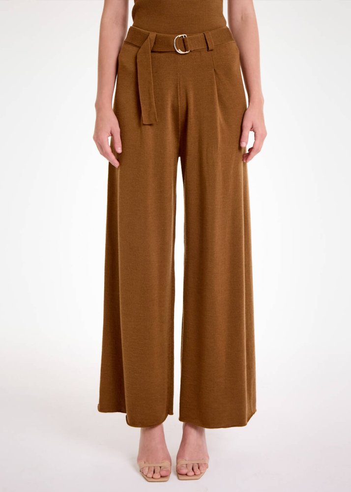 KNITSS - MERINO WOOL TOBACCO KNIT PANTS