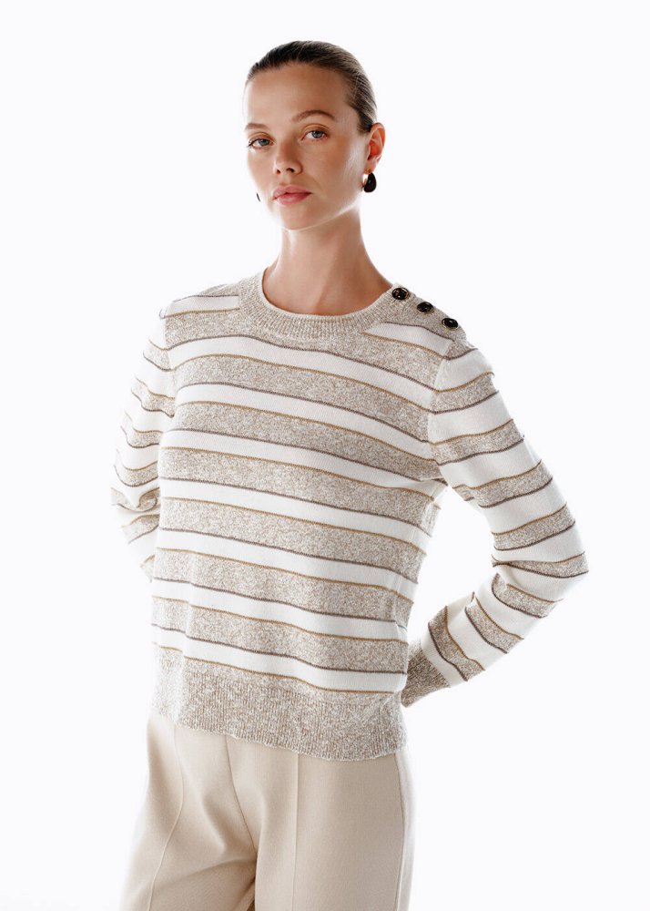 KNITSS - Omuz Düğme Detaylı Triko