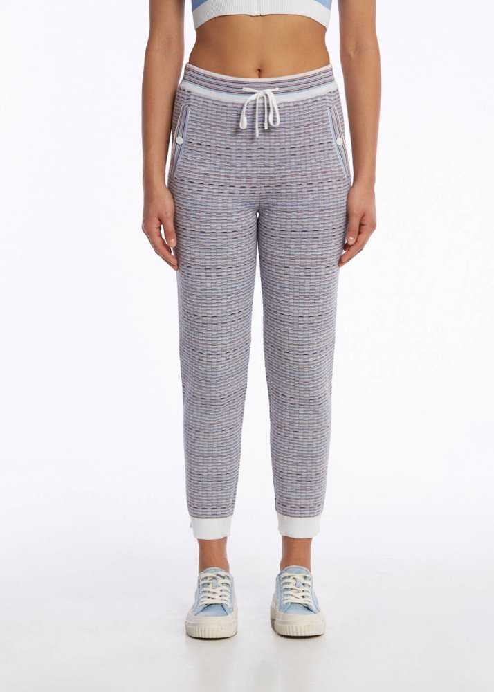 KNITSS - ORGANIC COTTON CORNFLOWER KNIT PANTS