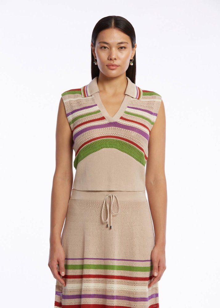 KNITSS - ORGANIC COTTON LINEN BLEND DESERT KNIT TOP