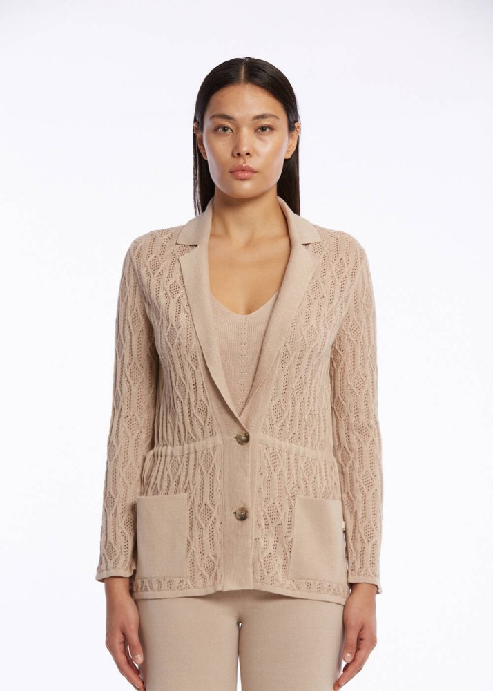 KNITSS - ORGANIC COTTON LINEN DESERT KNIT JACKET