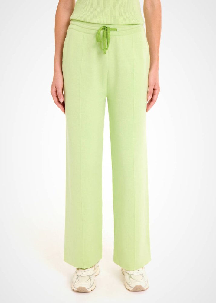 KNITSS - ORGANIC COTTON MATCHA LOUNGEWEAR KNIT PANTS
