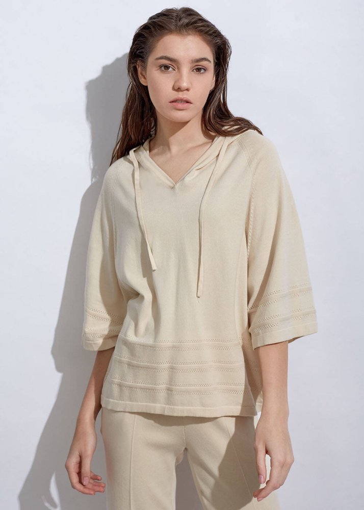 KNITSS - Organic Cotton Sand Knit Top