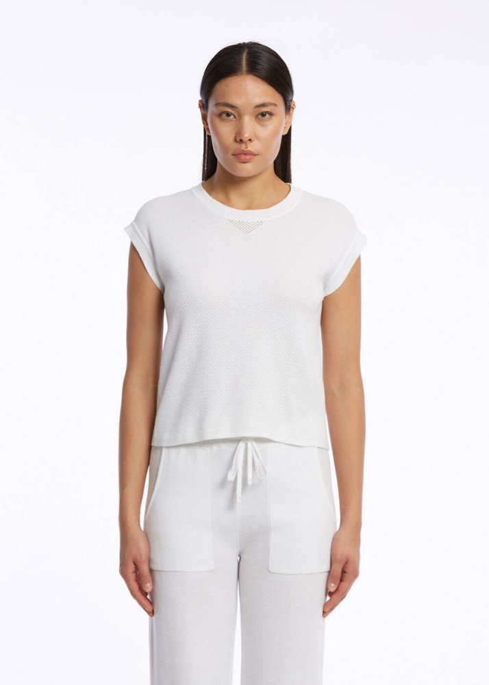 KNITSS - ORGANIC COTTON WHITE KNIT TOP