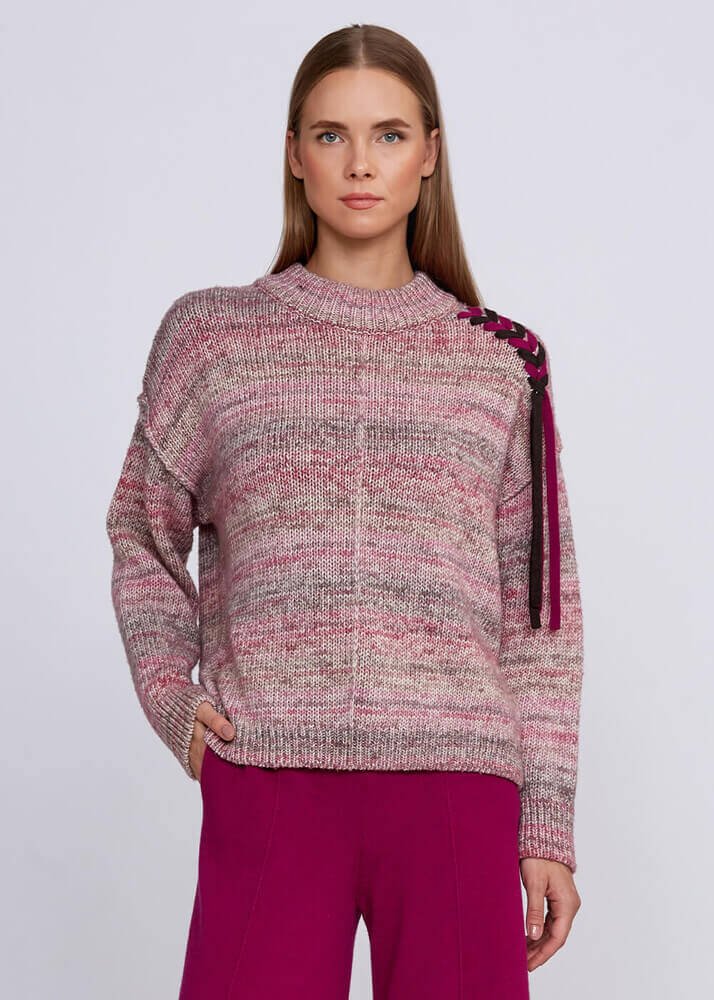KNITSS - Organic Cotton Wool Blend Pink Knit Sweater
