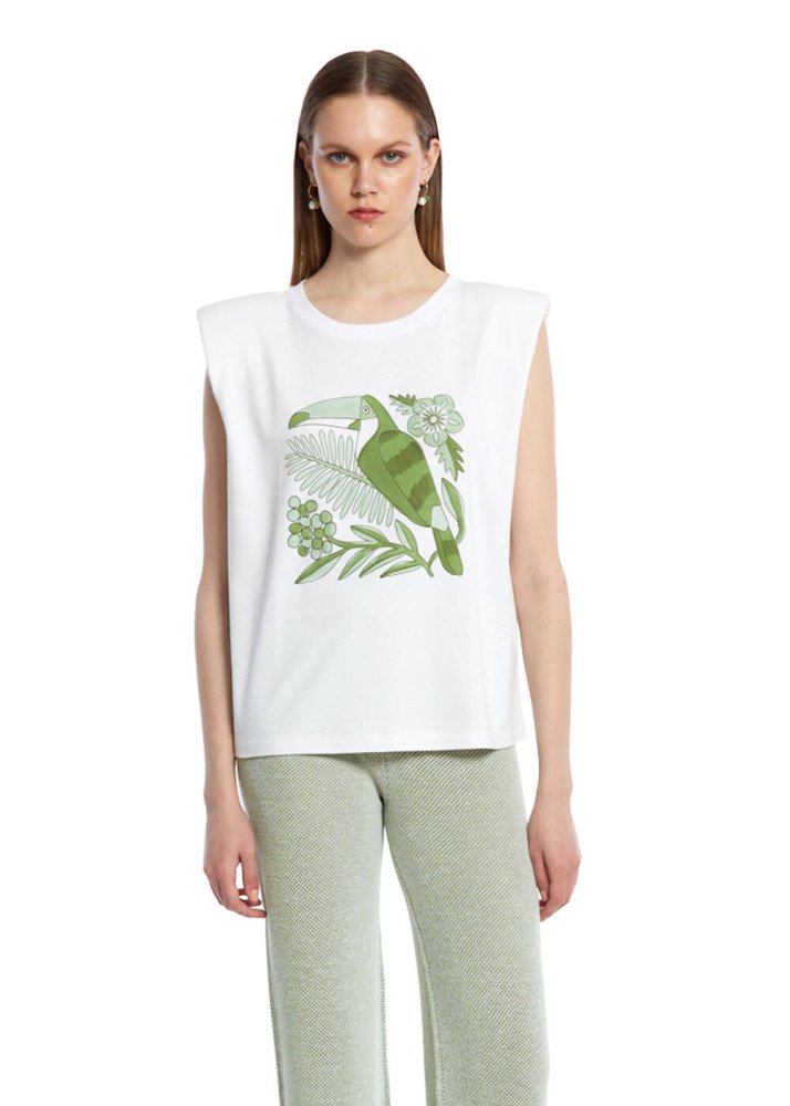 KNITSS - PARROT PATTERNED T-SHIRT
