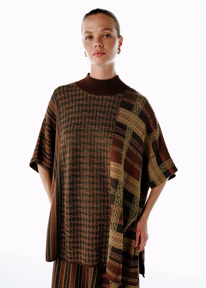 KNITSS - Patchwork Desenli Triko Tunik