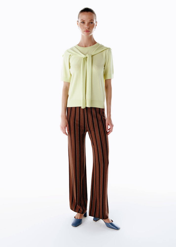 KNITSS - PATCHWORK PATTERNED KNIT PANTS