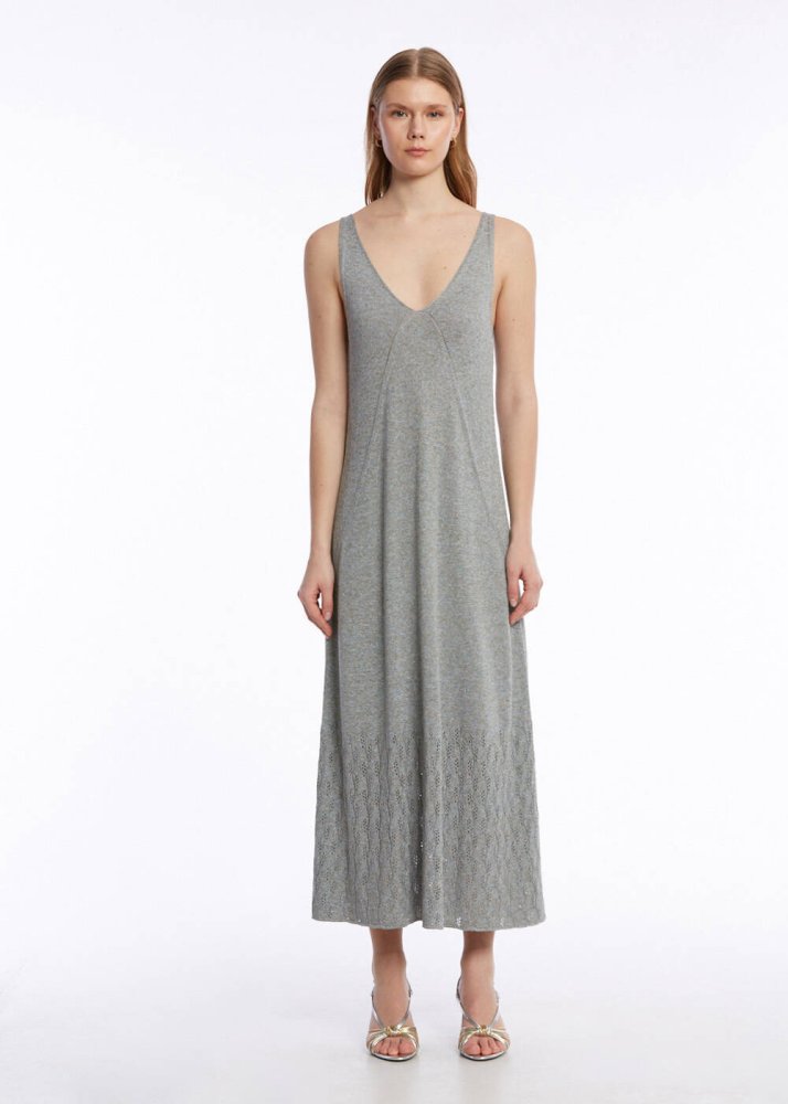 KNITSS - POINTELLA DETAIL ICE KNIT DRESS