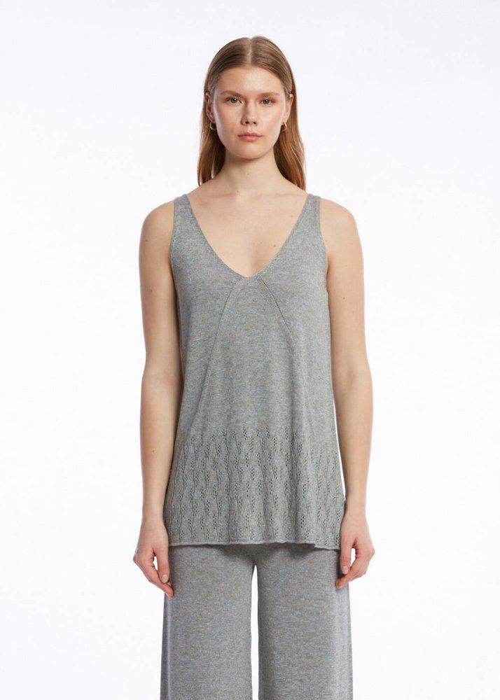 KNITSS - POINTELLA DETAIL ICE KNIT TOP