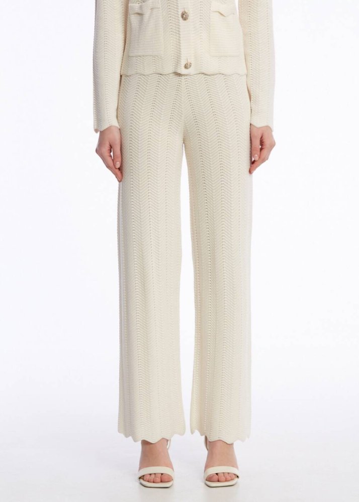 KNITSS - POINTELLA DETAIL KNIT PANTS