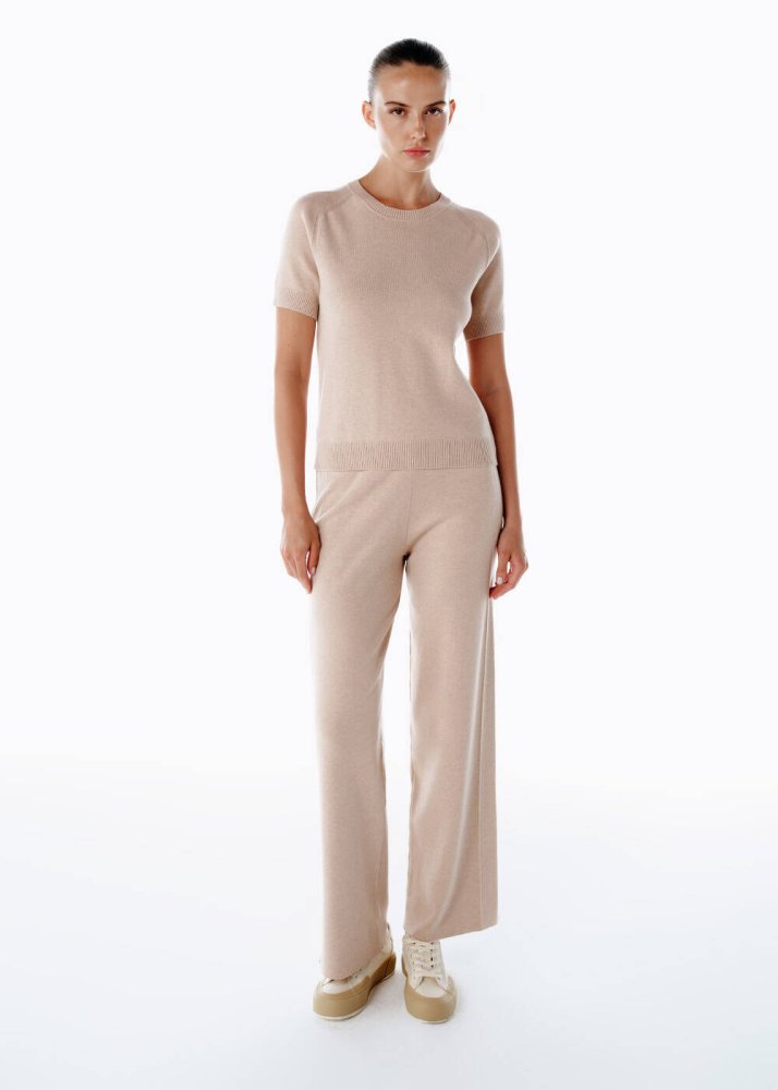 KNITSS - POWDER MERINO WOOL BLEND KNIT PANTS