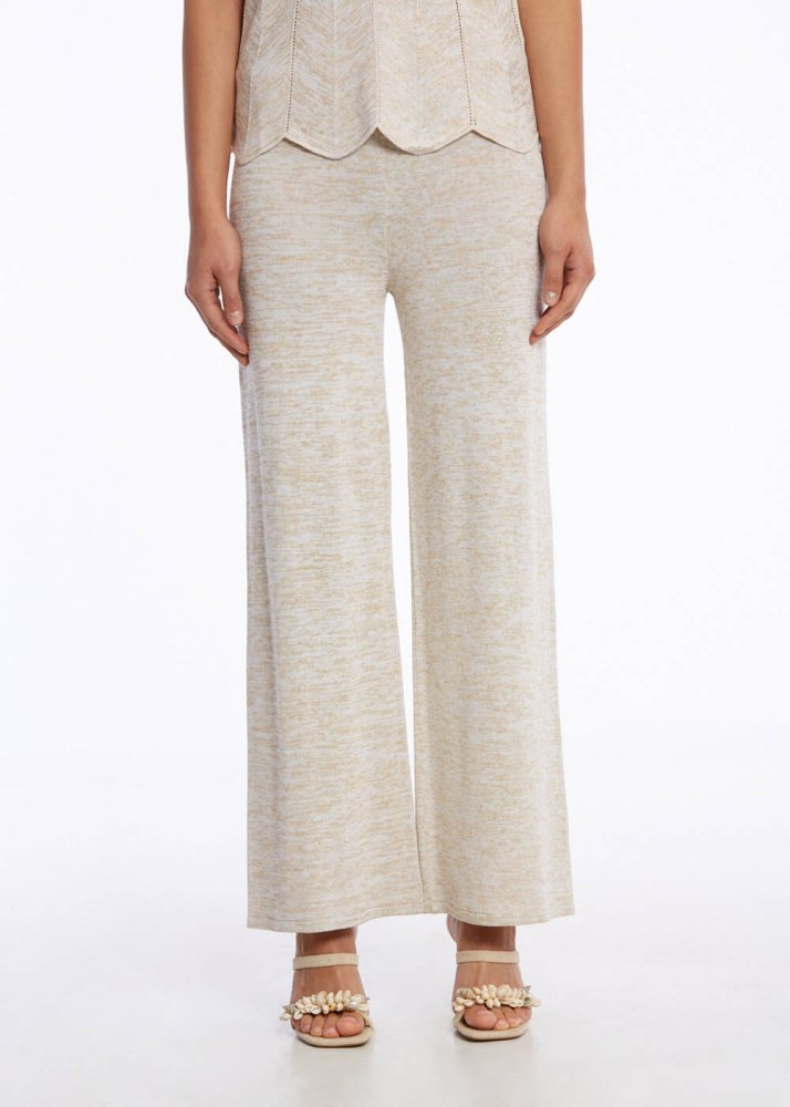 KNITSS - Rahat Kesim Bej Triko Pantolon