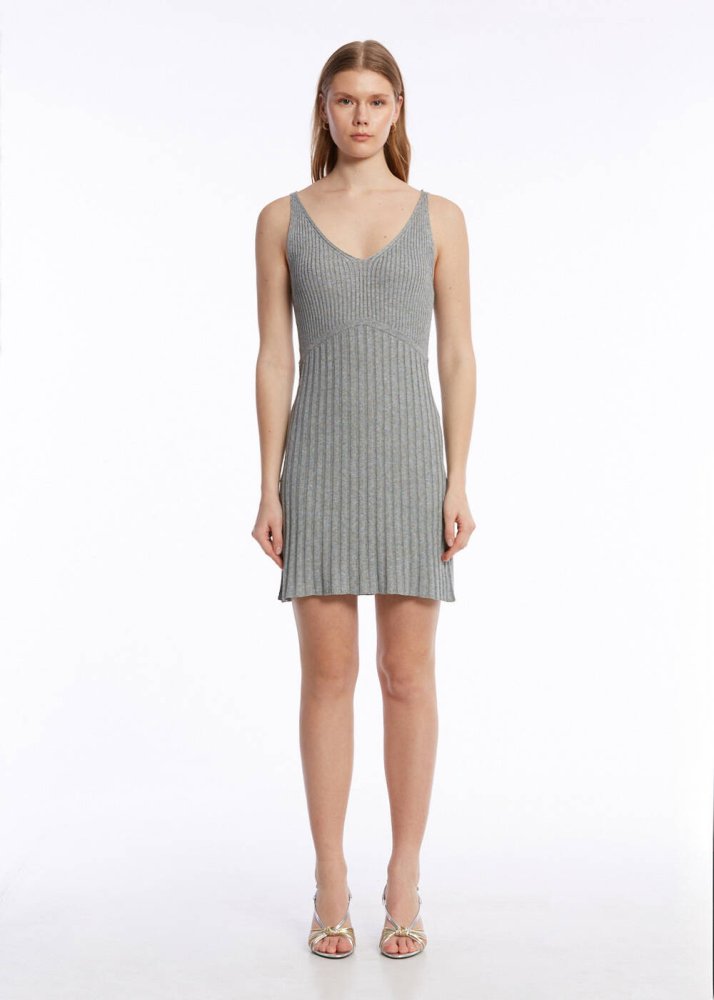 KNITSS - RIBBED ICE MINI KNIT DRESS