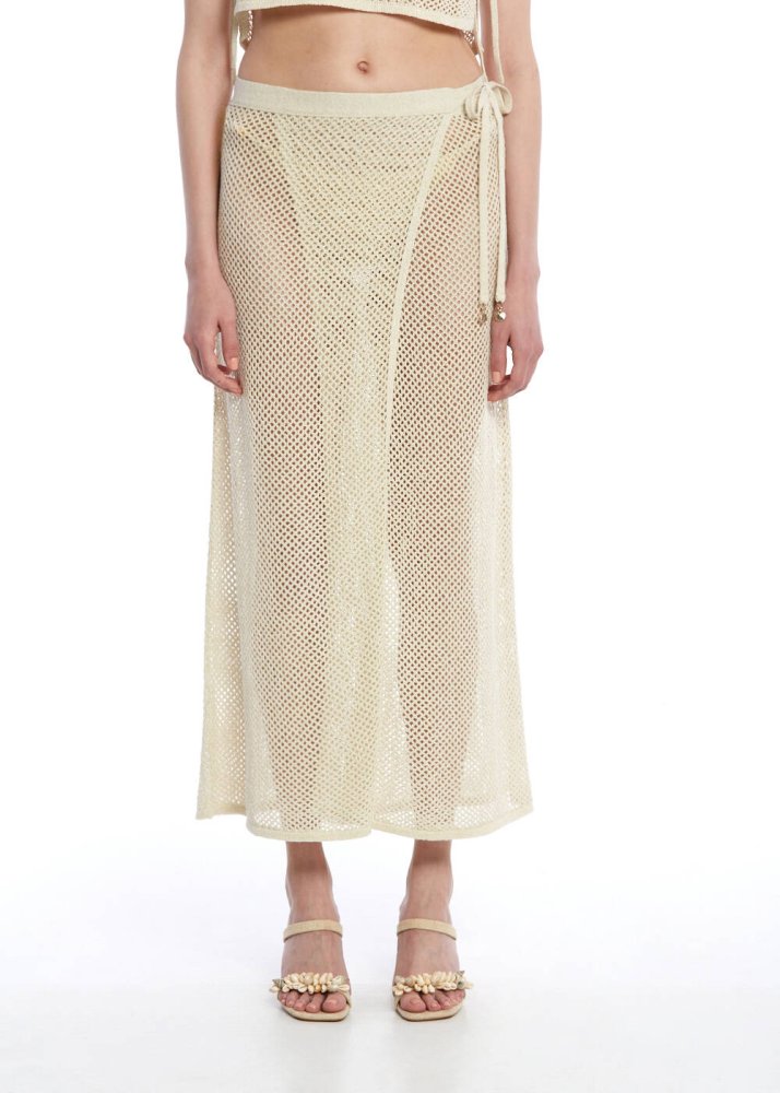 KNITSS - SAND BEACHWEAR KNIT SKIRT