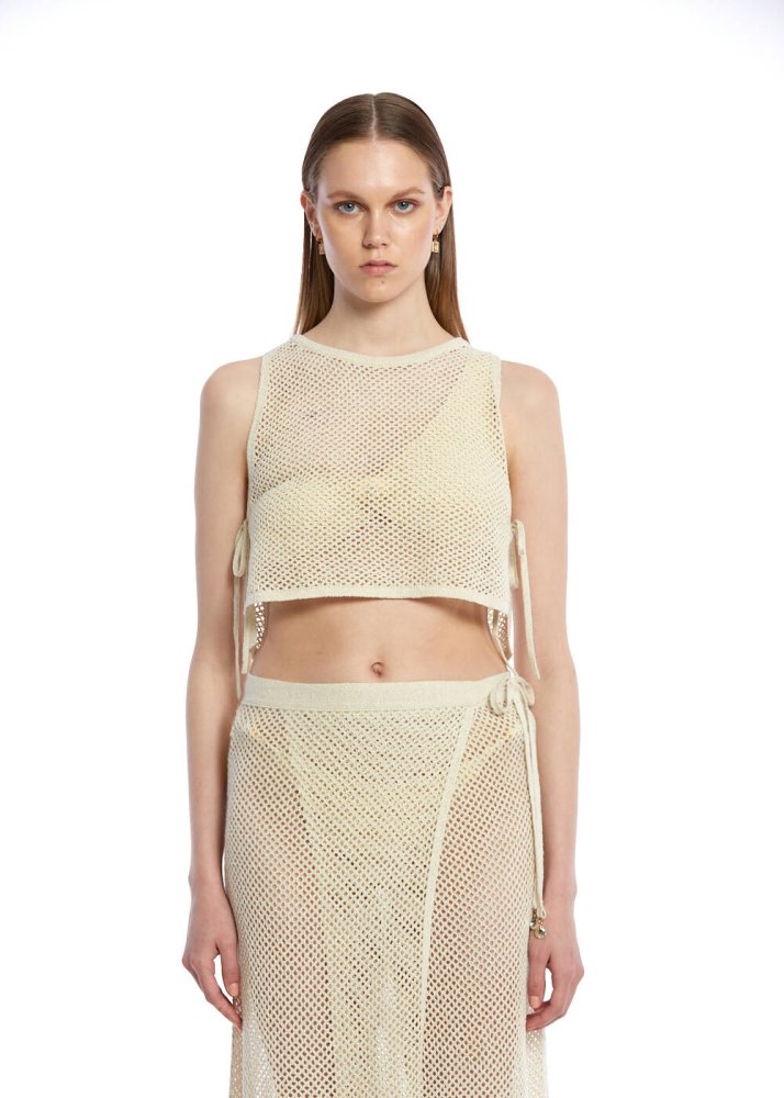 KNITSS - SAND BEACHWEAR KNIT TOP