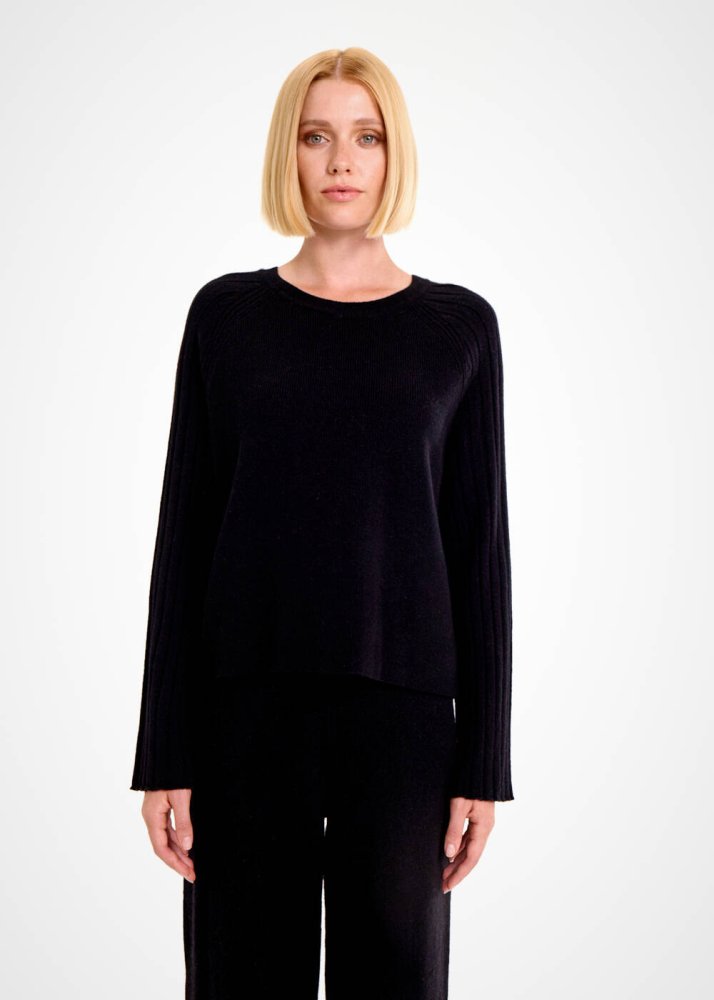 KNITSS - Siyah Oversize Kaşmir Triko