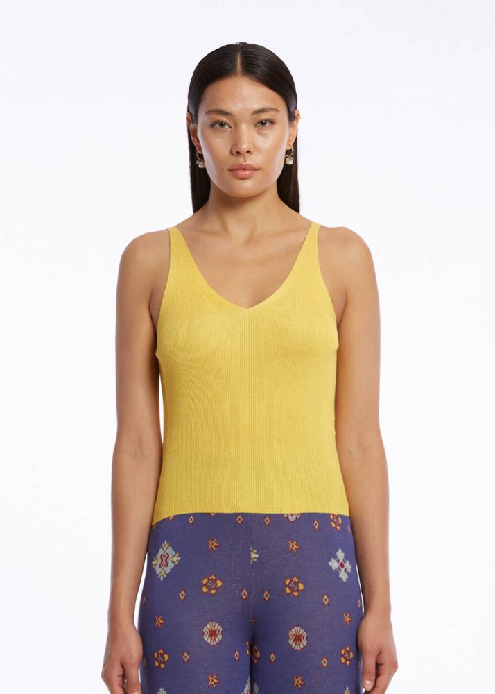 KNITSS - SLIM FIT SUNFLOWER KNIT TOP
