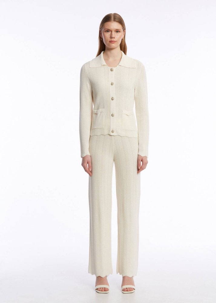 KNITSS - SPECIAL DESIGN JEWEL BUTTONED KNIT CARDIGAN