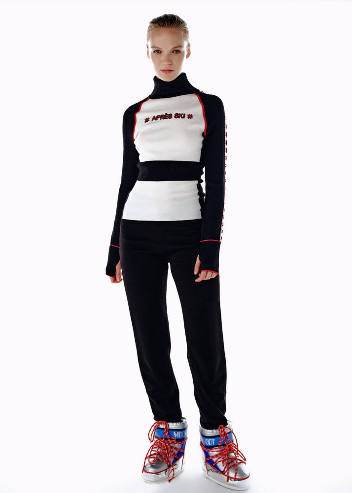 KNITSS - STAR PATTERNED EXTRAFINE MERINO WOOL KNIT PANTS