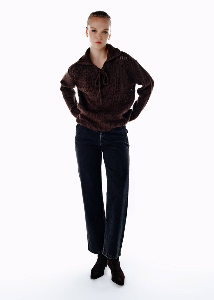 KNITSS - STRAIGHT LEG DENIM PANTS CHARCOAL