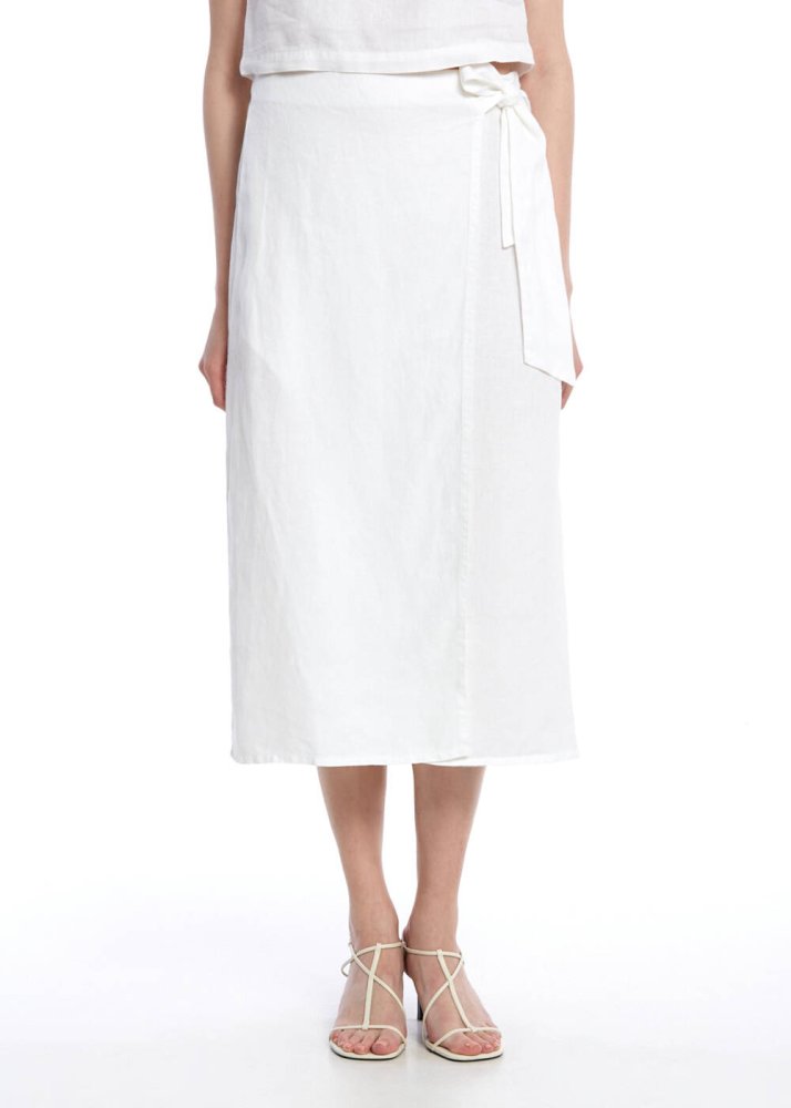 KNITSS - WHITE LINEN SKIRT