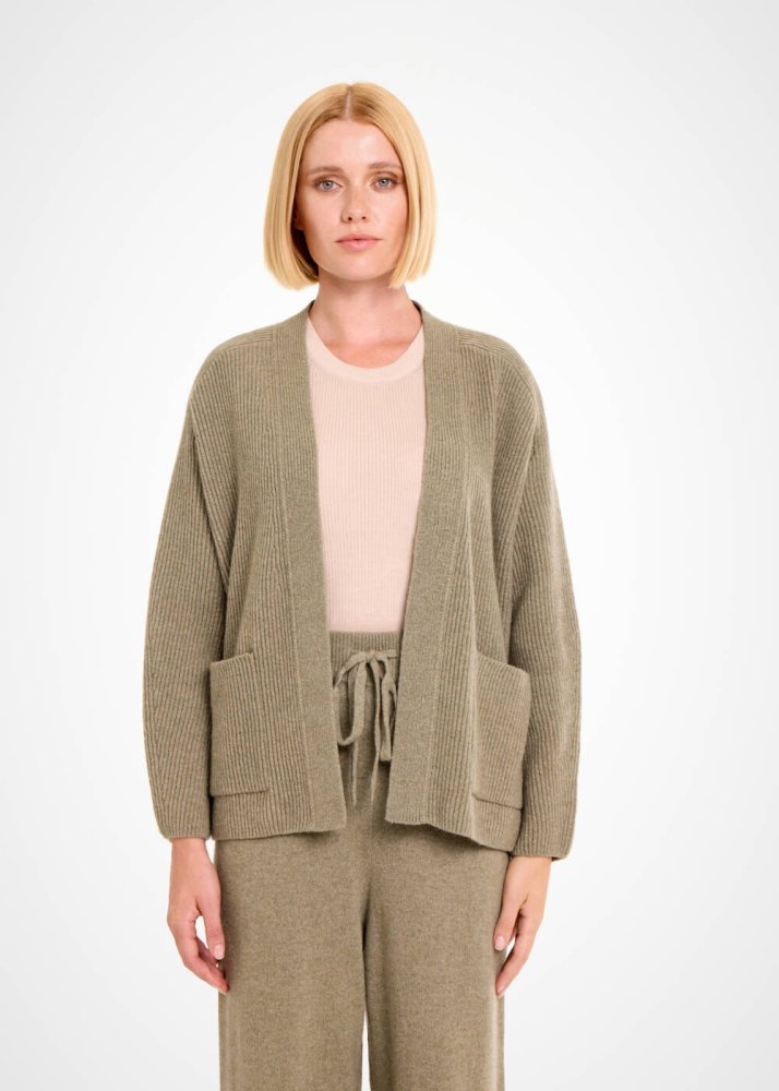 KNITSS - Yeşil Kaşmir Triko Hırka