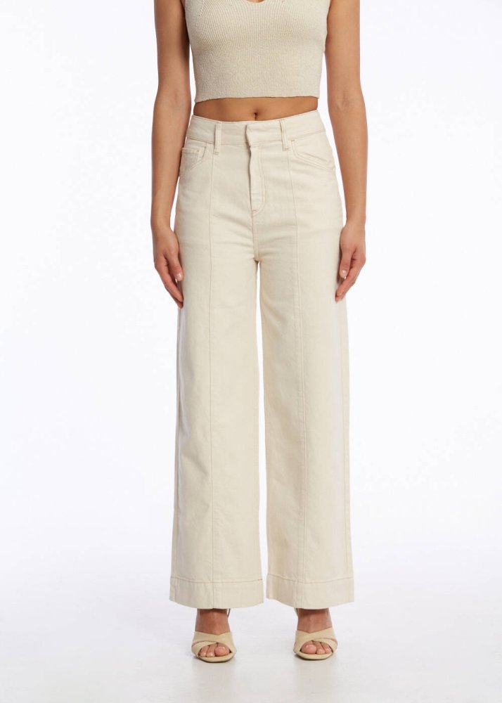 KNITSS - Yüksek Bel Naturel Denim Pantolon